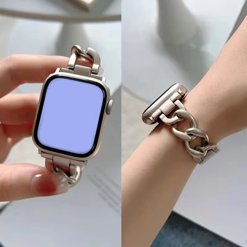 Metal Strap for  Watch 10 Ultra 46Mm 9 8 7 Band 42Mm 45Mm 41Mm Women Belt Bracelet Iwatch Series 6 SE 40/44/49Mm Watchband